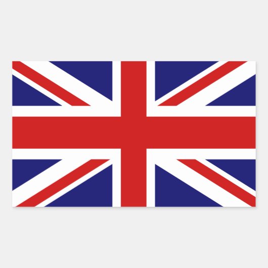 イギリス国旗のシール |ユニオンジャックデザイン 長方形シール (正面)