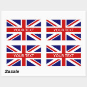 イギリス国旗のシール | personalizable union jack 長方形シール (シート)