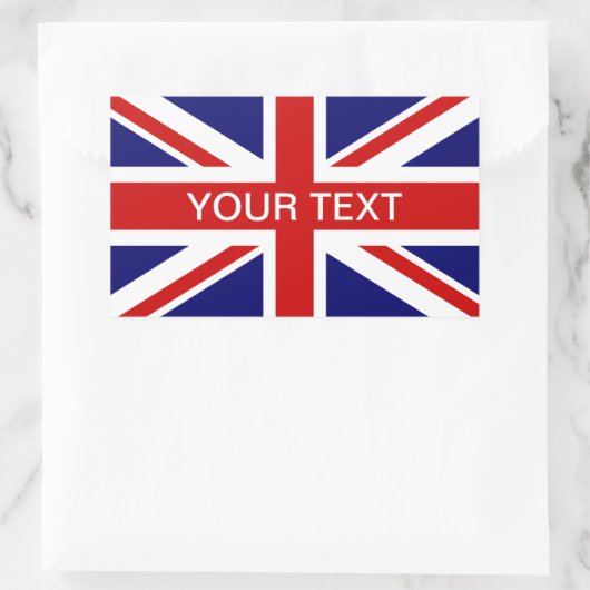 イギリス国旗のシール | personalizable union jack 長方形シール (バッグ)