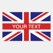 イギリス国旗のシール | personalizable union jack 長方形シール (正面)