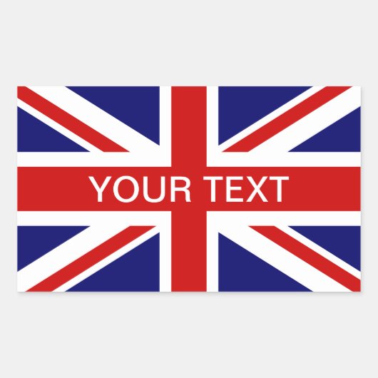 イギリス国旗のシール | personalizable union jack 長方形シール (正面)