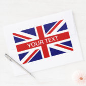 イギリス国旗のシール | personalizable union jack 長方形シール (封筒)