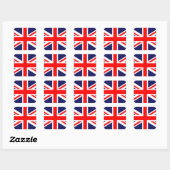 イギリス国旗のステッカー。 スクエアシール (シート)