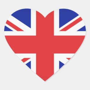 イギリス国旗のステッカー ハートシール