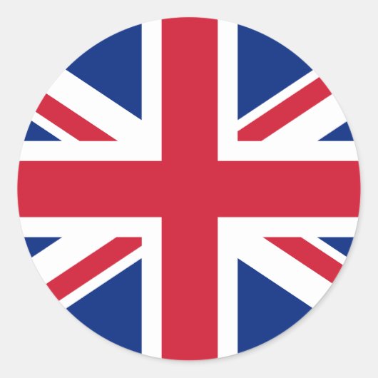 イギリス国旗のステッカー ラウンドシール (正面)