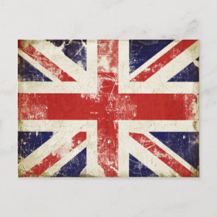 イギリス国旗のダメージ加工ポストカード ポストカード