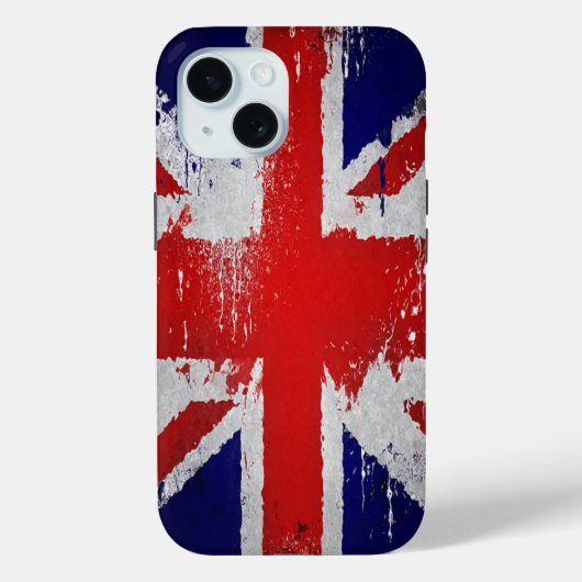 イギリス国旗のデザインiPhoneケース、ヴィンテージ Case-Mate iPhoneケース (裏面)