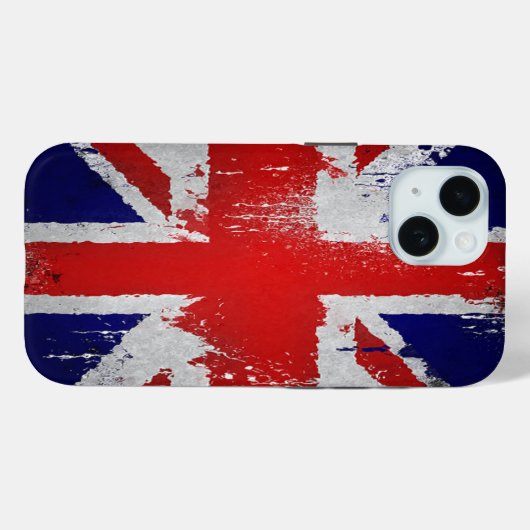 イギリス国旗のデザインiPhoneケース、ヴィンテージ Case-Mate iPhoneケース (裏面 (横))