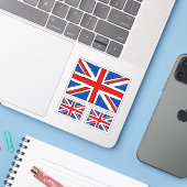 イギリス国旗のドードルスケッチシール シール (ノートパソコンとiPhone)