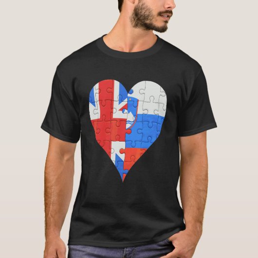 イギリス国旗のハート Tシャツ (正面)