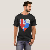 イギリス国旗のハート Tシャツ (正面フル)