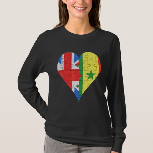 イギリス国旗のハート Tシャツ (正面)