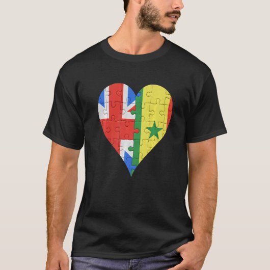 イギリス国旗のハート Tシャツ (正面)
