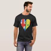 イギリス国旗のハート Tシャツ (正面フル)