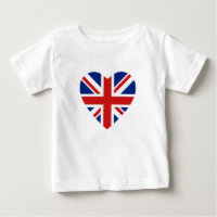 イギリス国旗のハートTシャツ