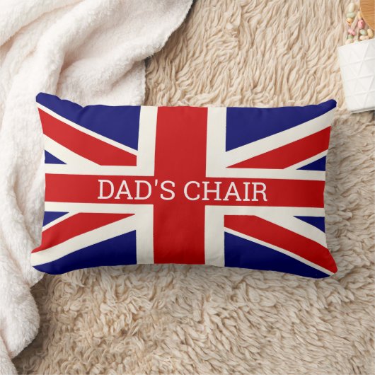 イギリス国旗のパパの腰枕 ランバークッション (ブランケット)