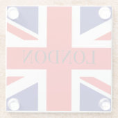 イギリス国旗のユニオン・ジャック・ロンドン ガラスコースター (裏面)