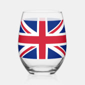 イギリス国旗のワイングラス ステムなしワイングラス (正面)