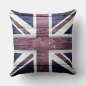 イギリス国旗のヴィンテージウッド クッション (裏面)