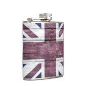 イギリス国旗のヴィンテージウッド フラスク (右)