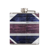 イギリス国旗のヴィンテージウッド フラスク (裏面)
