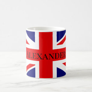 イギリス国旗の個人用設定 コーヒーマグカップ
