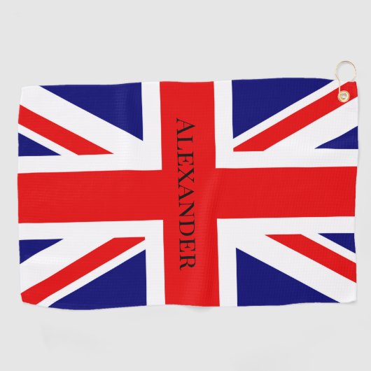 イギリス国旗の個人用設定 ゴルフタオル (横)