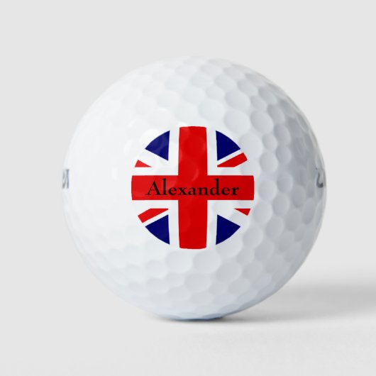 イギリス国旗の個人用設定 ゴルフボール (正面)