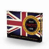 イギリス国旗の写真ブロック&統一されたキンドム/名前UK フォトブロック (右)