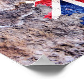 イギリス国旗の地図 ポスター (角)