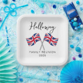 イギリス国旗の家族の懇親会 ペーパープレート (パーティー)