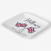 イギリス国旗の家族の懇親会 ペーパープレート (傾斜あり)