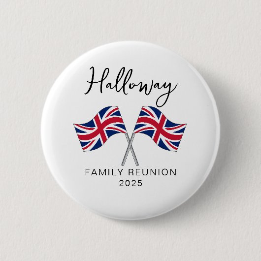 イギリス国旗の家族の懇親会 缶バッジ (正面)