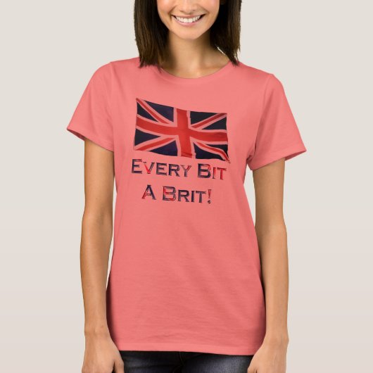 イギリス国旗の愛国的なリンガーシャツ Tシャツ (正面)