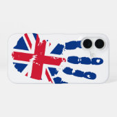イギリス国旗の手形 iPhone 16ケース (裏面横)