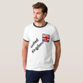 イギリス国旗の男性の基本リンガーTシャツ Tシャツ (正面フル)