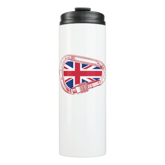 イギリス国旗の登山カラビナー タンブラー (正面)
