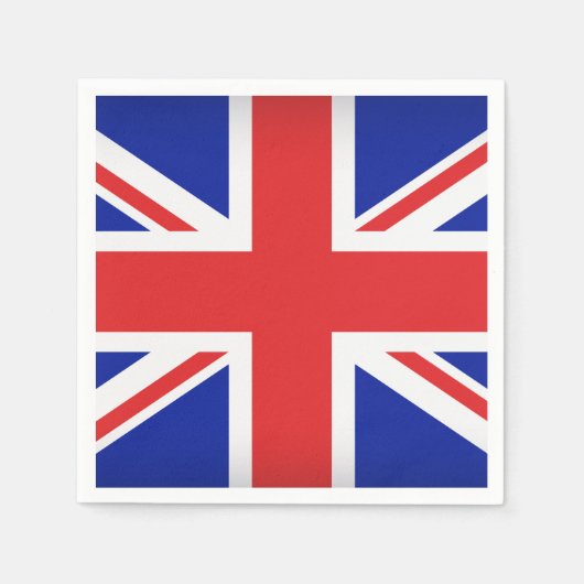イギリス国旗の紙ナプキンス スタンダードカクテルナプキン (正面)