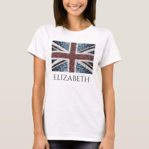 イギリス国旗の素朴ヴィンテージがグリッターあなたの名前