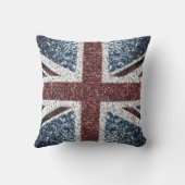 イギリス国旗の素朴ヴィンテージのグリッターきらきら光る クッション (裏面)