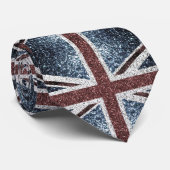 イギリス国旗の素朴ヴィンテージのグリッターきらきら光る ネクタイ (ロール)