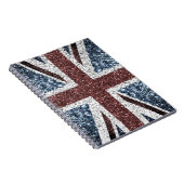 イギリス国旗の素朴ヴィンテージのグリッターきらきら光る ノートブック (右側)