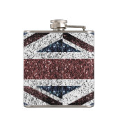 イギリス国旗の素朴ヴィンテージのグリッターきらきら光る フラスク (裏面)