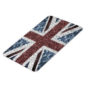 イギリス国旗の素朴ヴィンテージのグリッターきらきら光る マグネット (左側)