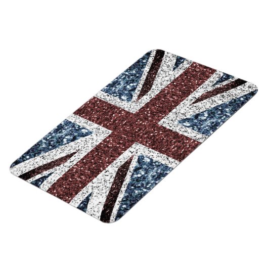 イギリス国旗の素朴ヴィンテージのグリッターきらきら光る マグネット (左側)