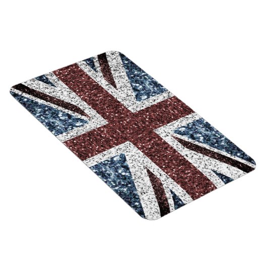 イギリス国旗の素朴ヴィンテージのグリッターきらきら光る マグネット (右側)