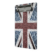イギリス国旗の素朴ヴィンテージのグリッターきらきら光る ミニクリップボード (アングル2)