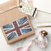 イギリス国旗の素朴ヴィンテージのグリッターきらきら光る