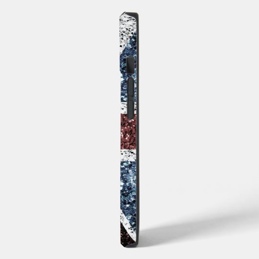 イギリス国旗の素朴ヴィンテージのグリッターきらきら光る Case-Mate iPhoneケース (裏面 / 左)
