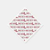 イギリス国旗の色タイポグラフィパターン スタンダードカクテルナプキン (角)